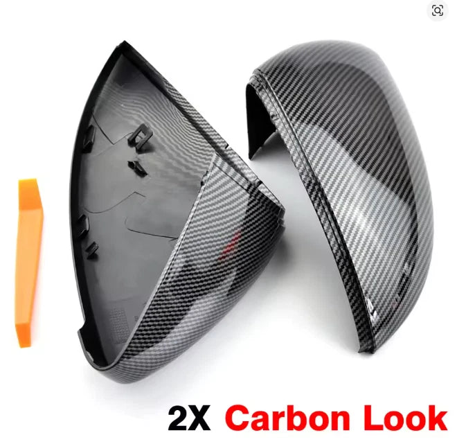 Genuine Fit Full Mirror Caps Carbon Fibre Covers VW Golf MK7 Mk7.5 TSI GTI R