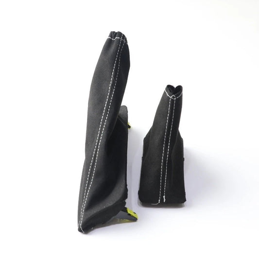 FG XR6 Turbo G6 Ford Alcantara WHITE STITCH Gear Shifter & Handbrake Boot Cover