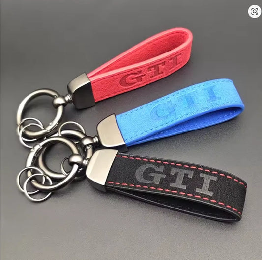 Suede Keychain GTI Keyring Key Ring For Volkswagen Golf MK4 MK5 MK6 MK7 MK8