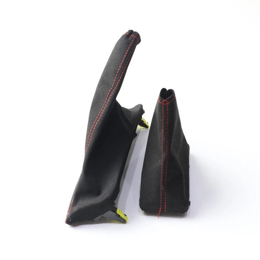 FG XR6 Turbo G6 Ford Alcantara RED STITCH Gear Shifter & Handbrake Boot Cover