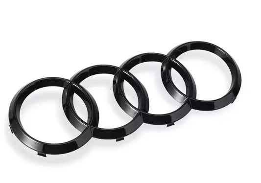 Audi A3 A4 A5 A6 A7 Q2 Q3 Q5 Q8 TT Black/Silver 4 Ring Badge 273mm