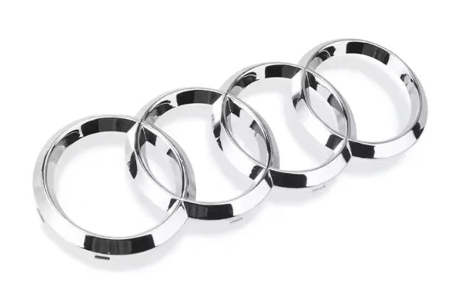 Audi A3 A4 A5 A6 A7 Q2 Q3 Q5 Q8 TT Black/Silver 4 Ring Badge 273mm