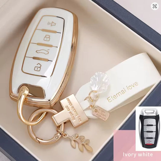Remote Key Fob Cover Case For Great Wall Haval H1 H4 H6 H7 H9 Jolion White