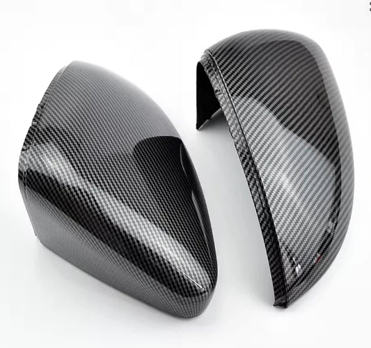 Genuine Fit Full Mirror Caps Carbon Fibre Covers VW Golf MK7 Mk7.5 TSI GTI R